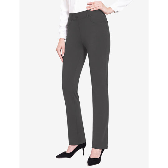 Damen Elegante figurbetonte Stretchhose mit hohen Taschen Heidi-Mode