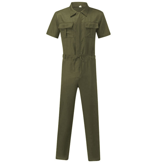 Damen Overall mit praktischen Taschen und elastischem Bund Heidi-Mode