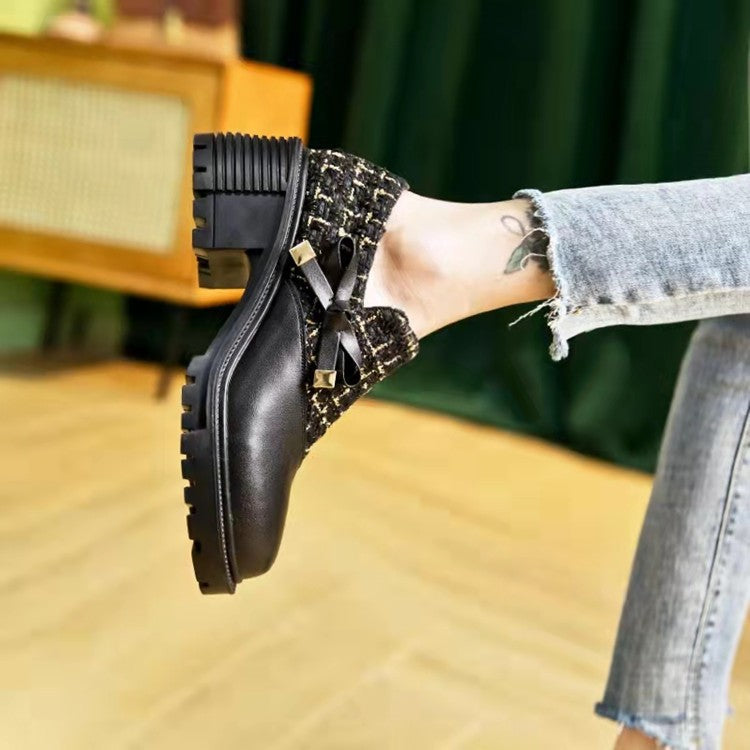 Damen Elegante Mokassins mit dekorativem Satinband und modischem Design Heidi-Mode
