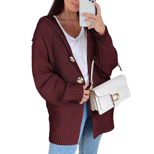 Damen Übergroßer Strickcardigan Heidi-Mode