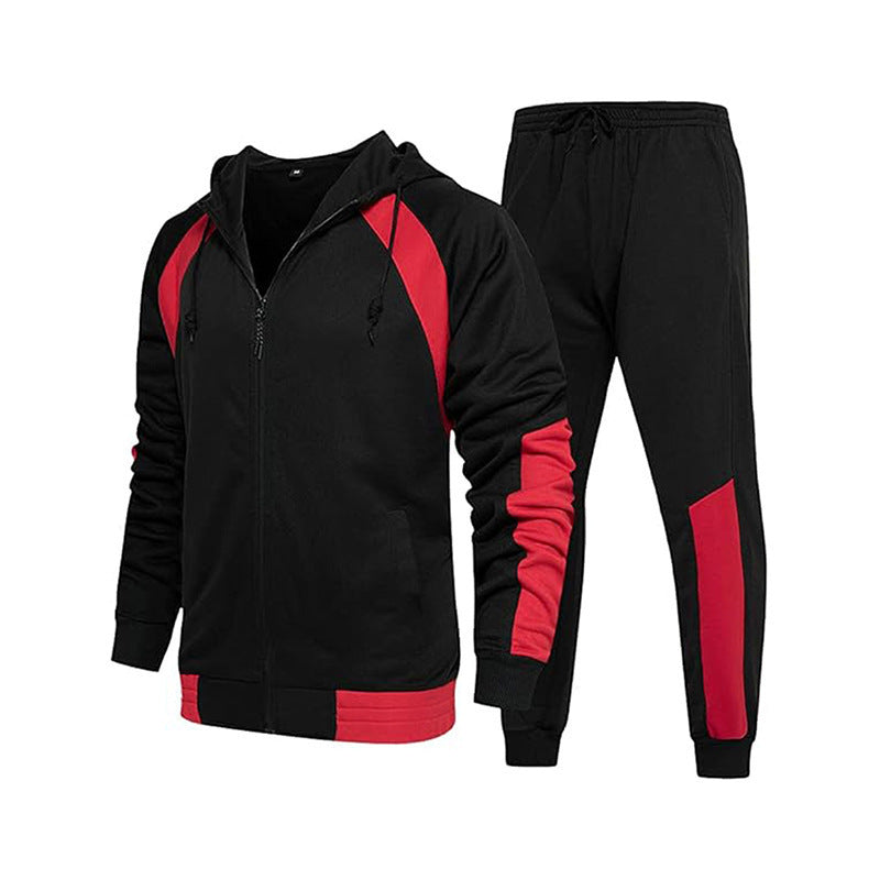 Herren Sportlicher Trainingsanzug mit hohem Kragen und praktischen Taschen Heidi-Mode