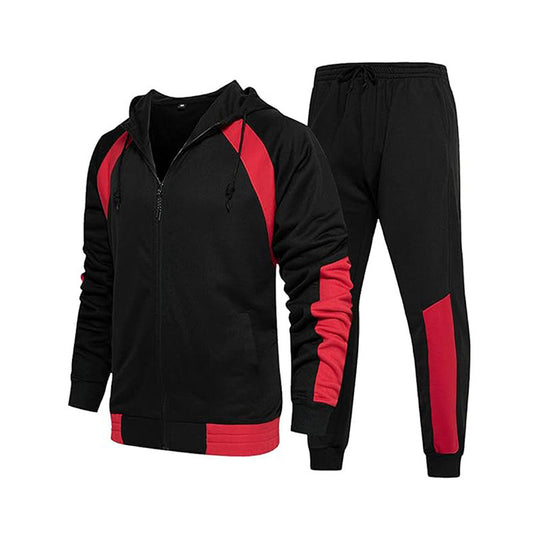 Herren Sportlicher Trainingsanzug mit hohem Kragen und praktischen Taschen Heidi-Mode