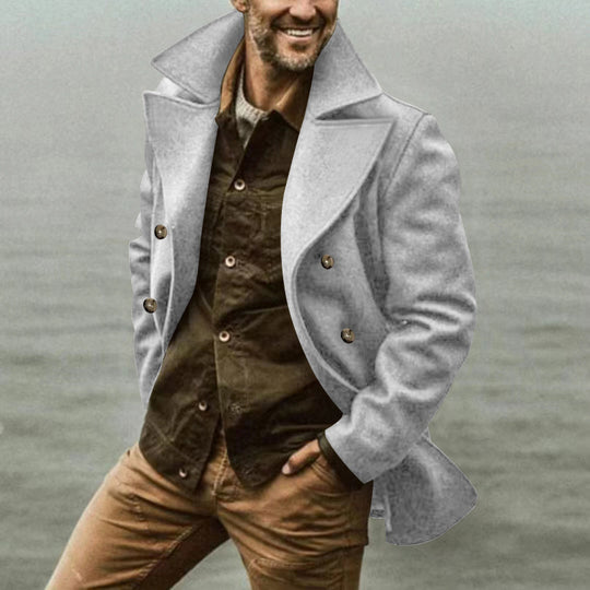 Herren Elegante Wool Peacoat Heidi-Mode