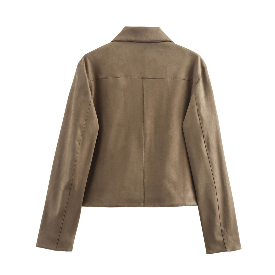 Damen modische Kurzjacke mit praktischen aufgesetzten Taschen Heidi-Mode