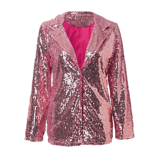 Damen Glitzerblazer mit schimmernden Pailletten und elegantem Schnitt Heidi-Mode