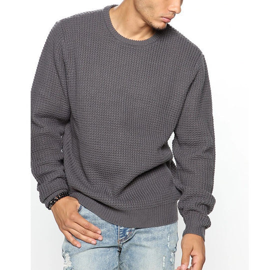 Herren Grobstrickpullover mit modernem Schnitt und kuscheligem Innenfutter Heidi-Mode