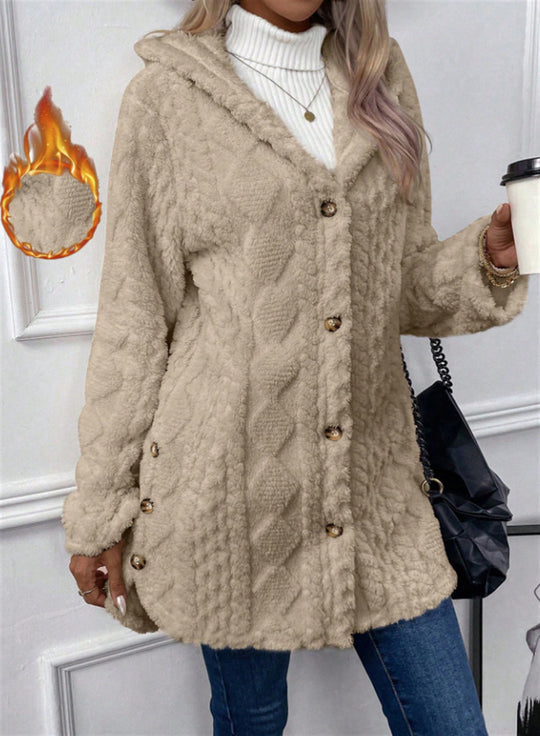 Damen Kuschelige Oversized Jacke Heidi-Mode