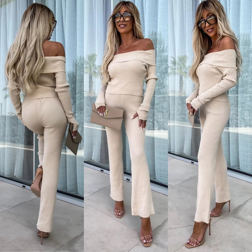Damen elegantes und bequemen Strickanzug Heidi-Mode