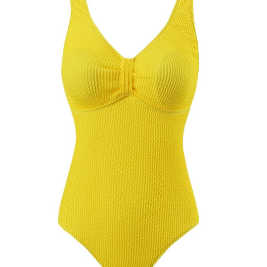 Damen Badeanzug mit strukturiertem Design Heidi-Mode