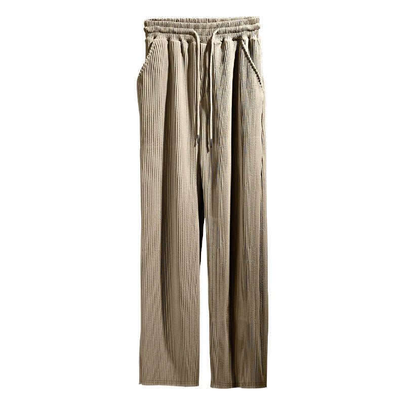 Heidi Mode | Dropping Gestreifte Hose mit hoher Taille und weitem Bein