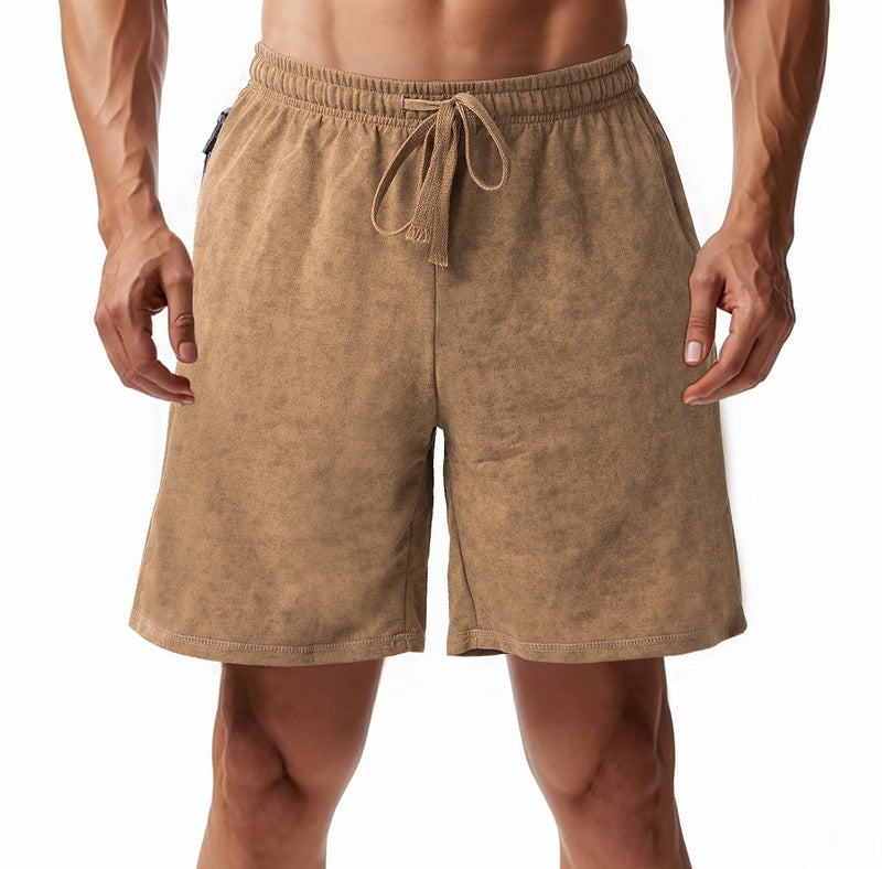 Herren bequeme Freizeit-Shorts aus sanftem Stoff mit verstellbarem Kordelzug Heidi-Mode
