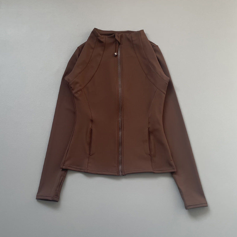 Damen Sportjacke mit hochgeschlossenem Kragen und durchgehendem Reißverschluss Heidi-Mode