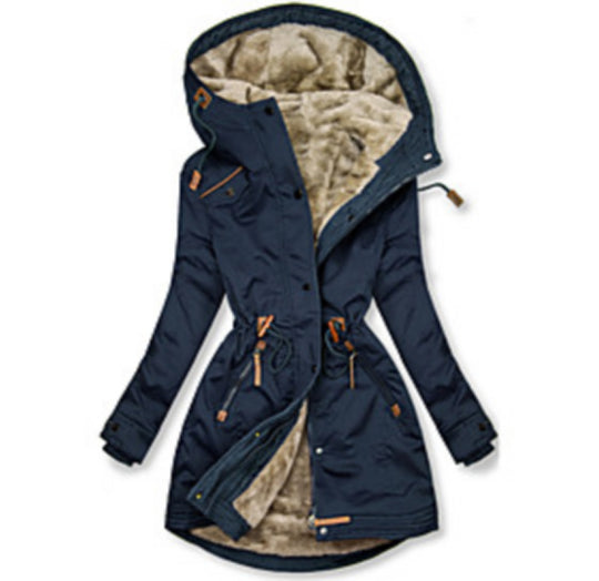 Damen Wintersaison Parka mit warmer Fleece-Fütterung Heidi-Mode