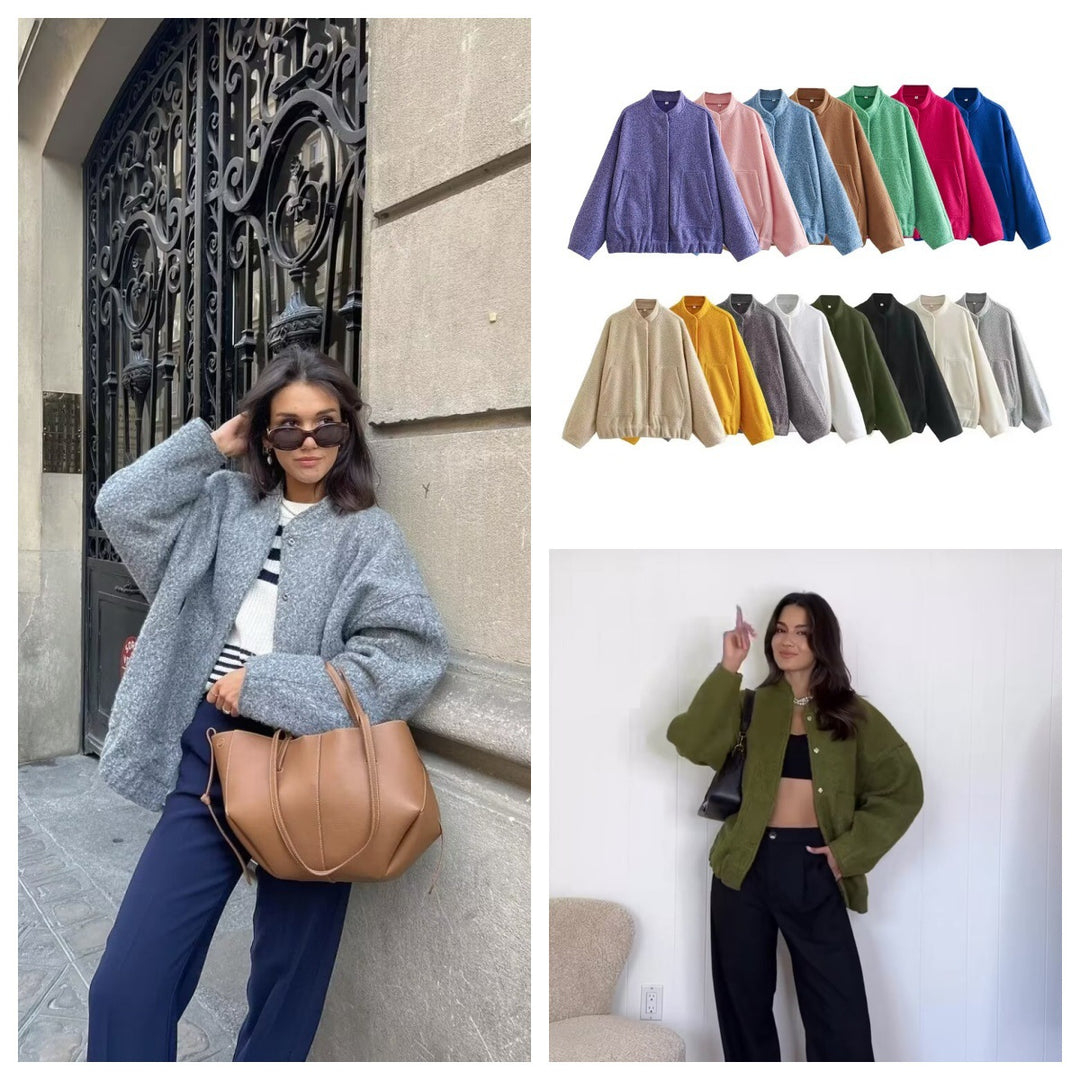 Damen Oversize-Winterjacke mit praktischen Taschen Heidi-Mode