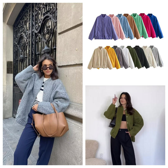 Damen Oversize-Winterjacke mit praktischen Taschen Heidi-Mode