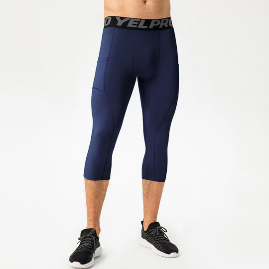 Herren Sportliche Kompressions-Leggings mit praktischen Taschen und atmungsaktiver Technologie Heidi-Mode