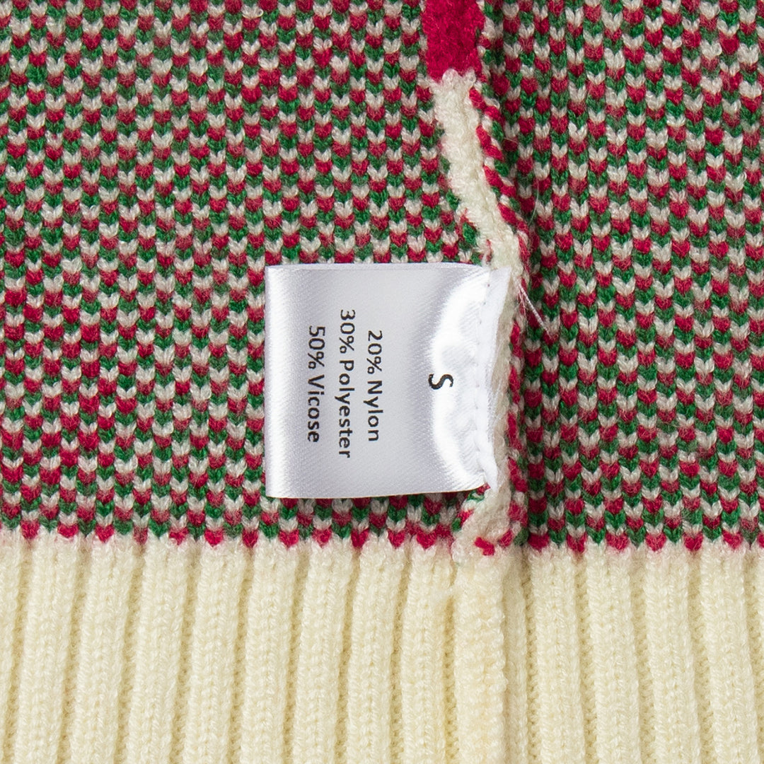 Damen Kuscheliger Strickpulli mit Kirschenmuster Heidi-Mode