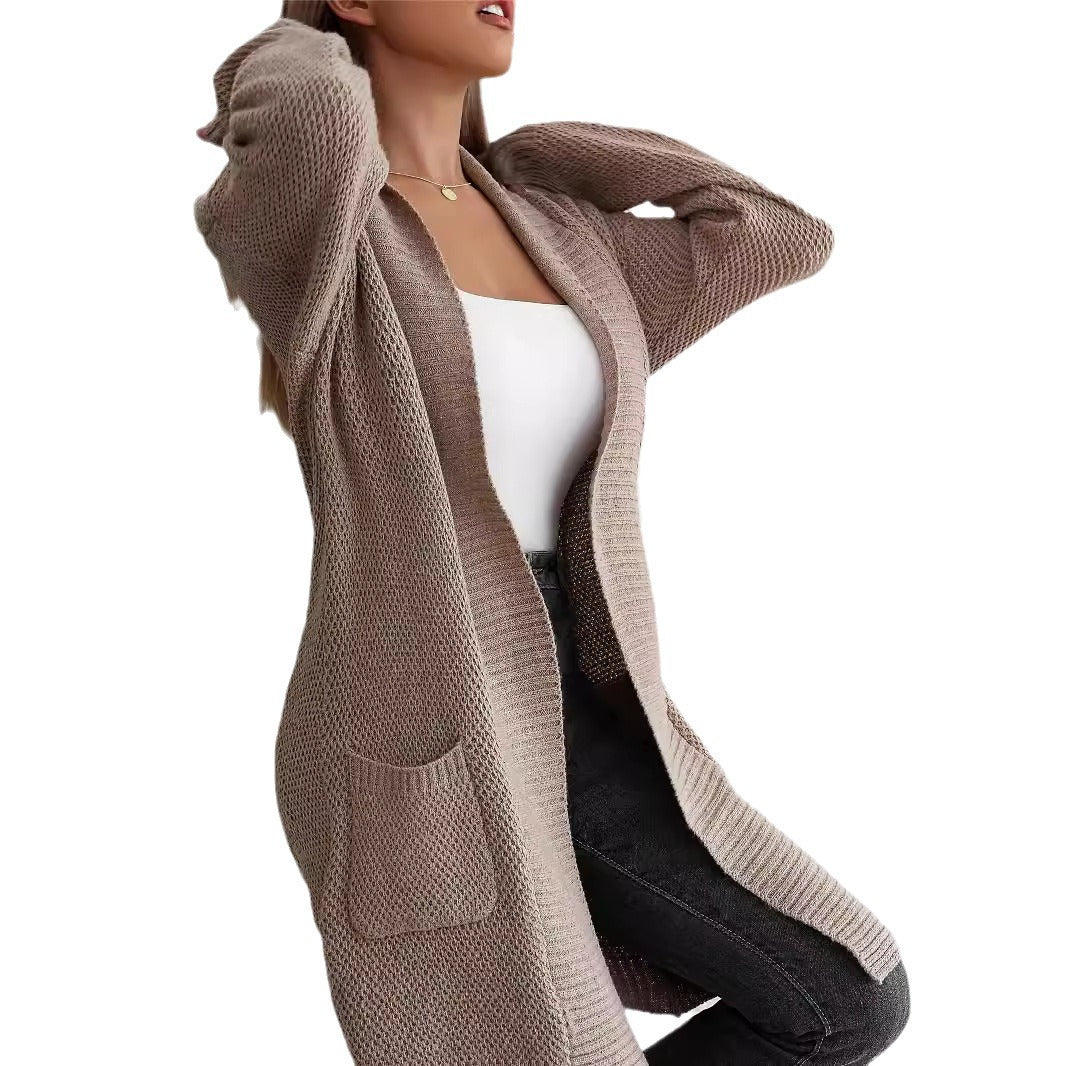 Damen Strickjacke mit offener Vorderseite und lässigem Schnitt Heidi-Mode
