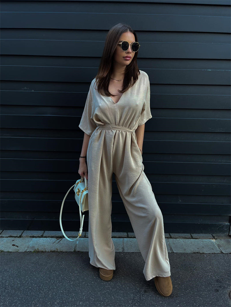 Damen eleganter Jumpsuit mit lockerem Schnitt Heidi-Mode