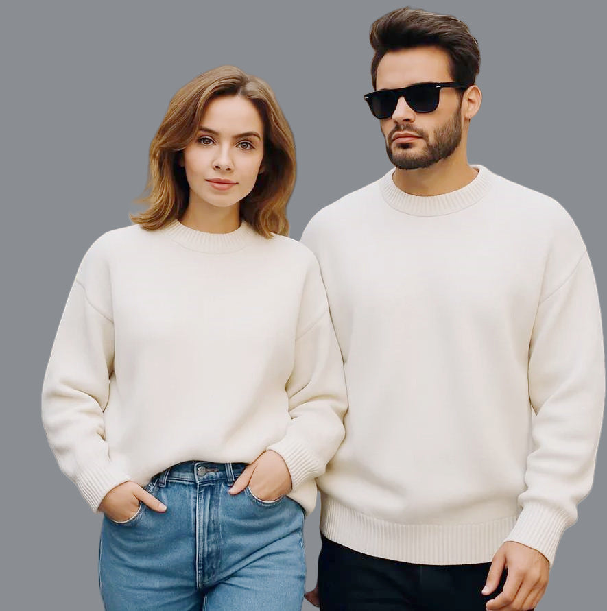 Damen gemütlicher Oversized Pullover mit strukturiertem Rippenmuster und breiten Bündchen Heidi-Mode