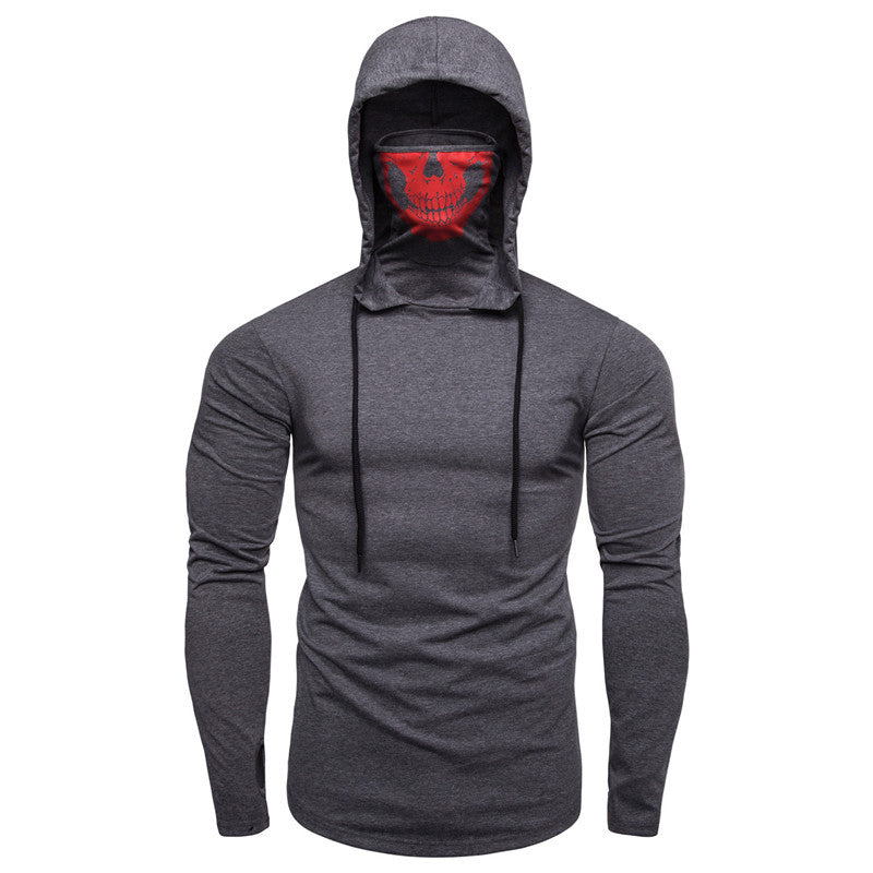 Herren Kapuzenpullover mit kreativem Totenkopf-Design Heidi-Mode