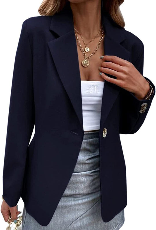 Damen moderner und eleganter Blazer mit strukturierter Textur Heidi-Mode
