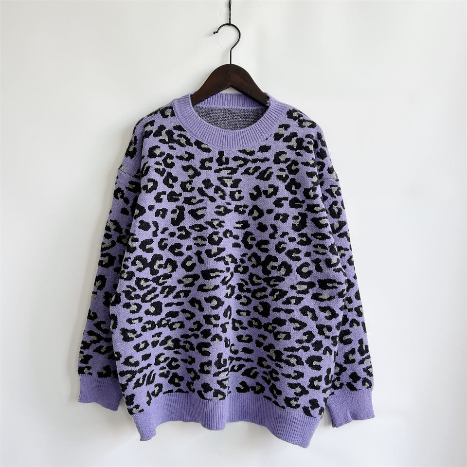 Damen legerer Pullover mit tierischem Muster Heidi-Mode