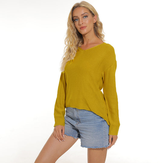 Damen Pullover mit weichem Maschenstrick und lässigem Schnitt Heidi-Mode