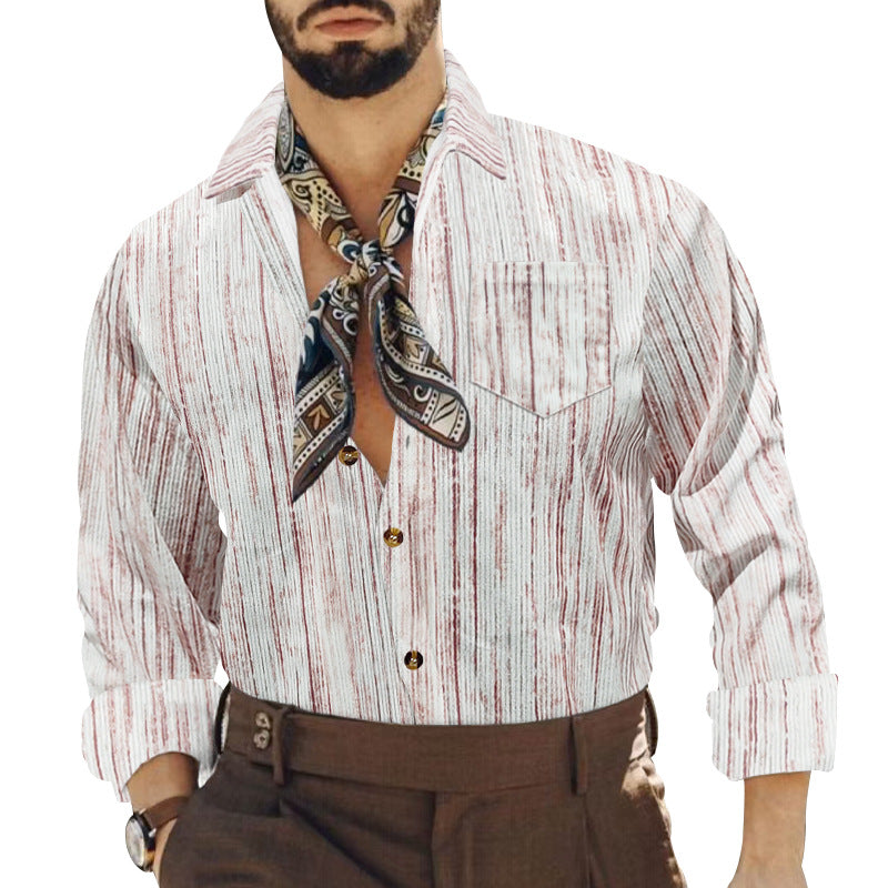 Herren Langarmhemd mit modernen Streifen und eleganter Optik Heidi-Mode