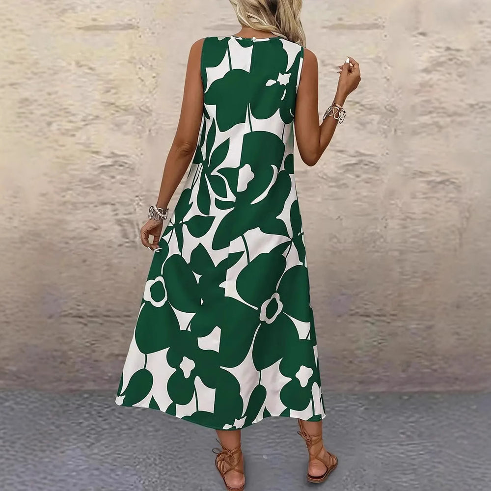 Damen Maxikleid mit floralem Muster Heidi-Mode