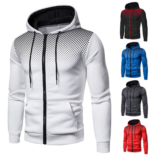 Herren Sportlicher Zip-Hoodie mit atmungsaktivem Mesh-Einsatz Heidi-Mode