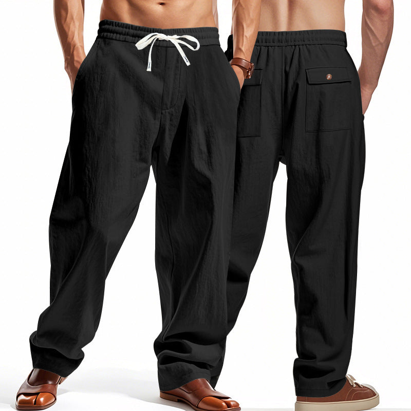 Herren Bequeme Strandhose mit elastischem Bund und praktischen Taschen Heidi-Mode