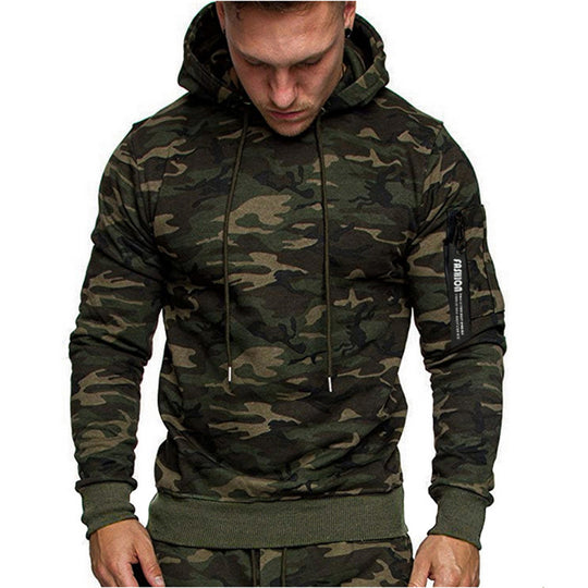 Herren sportlicher Hoodie mit seitlichem Reißverschluss Heidi-Mode