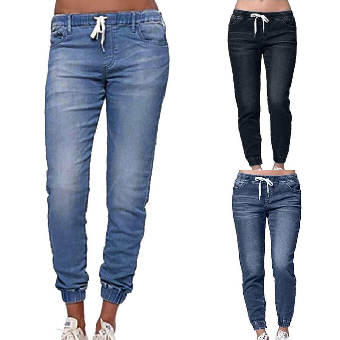 Damen Jogginghose mit stylishen Bündchen und Kordelzug Heidi-Mode