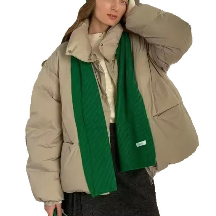 Damen Gepolsterte Bomberjacke mit hohem Kragen und praktischen Taschen Heidi-Mode
