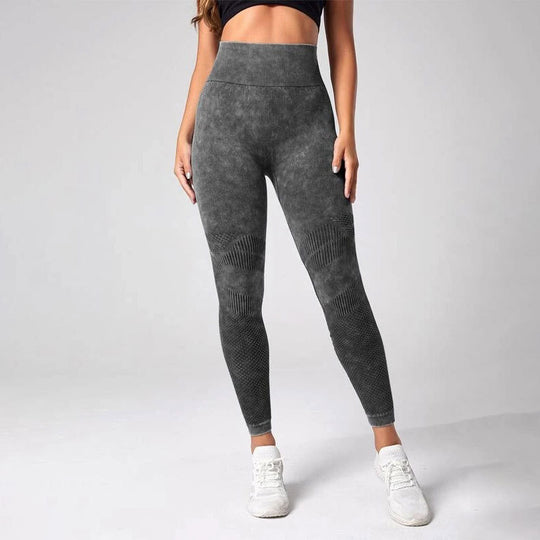 Damen Sculpting Leggings mit hohem Bund und innovativer Textur Heidi-Mode