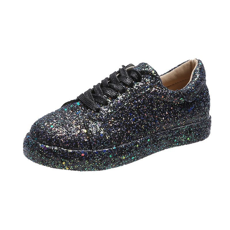 Damen Glitzernde Freizeit-Sneaker mit atmungsaktiver Sohle und rutschfestem Design Heidi-Mode