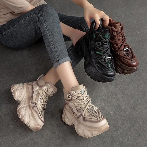 Herren Chunky High-Top Sneakers mit trendiger Sohle Heidi-Mode