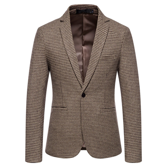 Herren eleganter Blazer mit modernem Schachbrettmuster Heidi-Mode