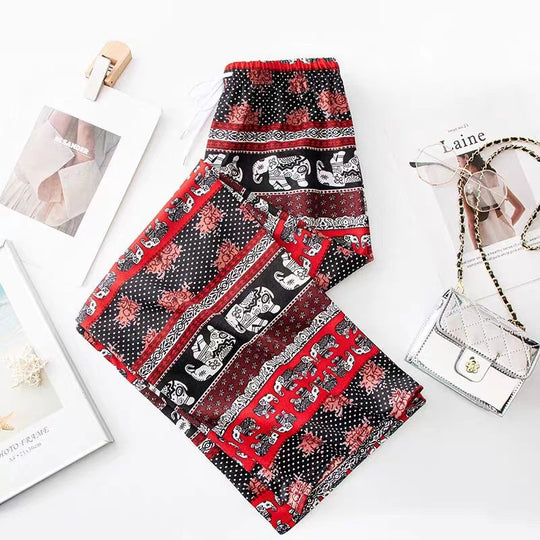 Damen Haremshose mit buntem Elefantenmuster Heidi-Mode