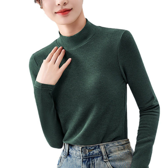 Damen Turtleneck Shirt aus weicher Stretchmaterialmischung mit eleganten Details Heidi-Mode
