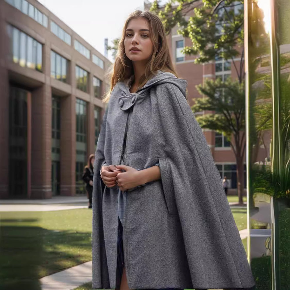 Damen Kapuzenumhang mit elegantem Schnitt Heidi-Mode