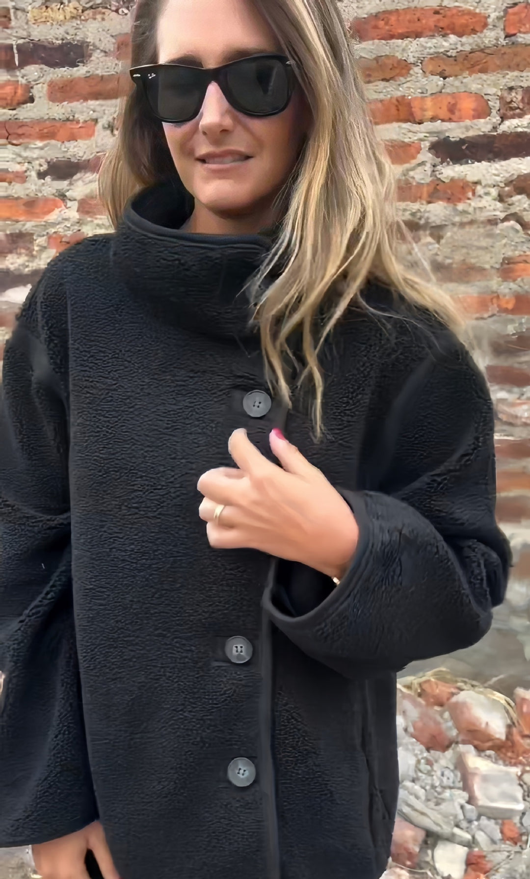 Damen lockere Fleecejacke Heidi-Mode