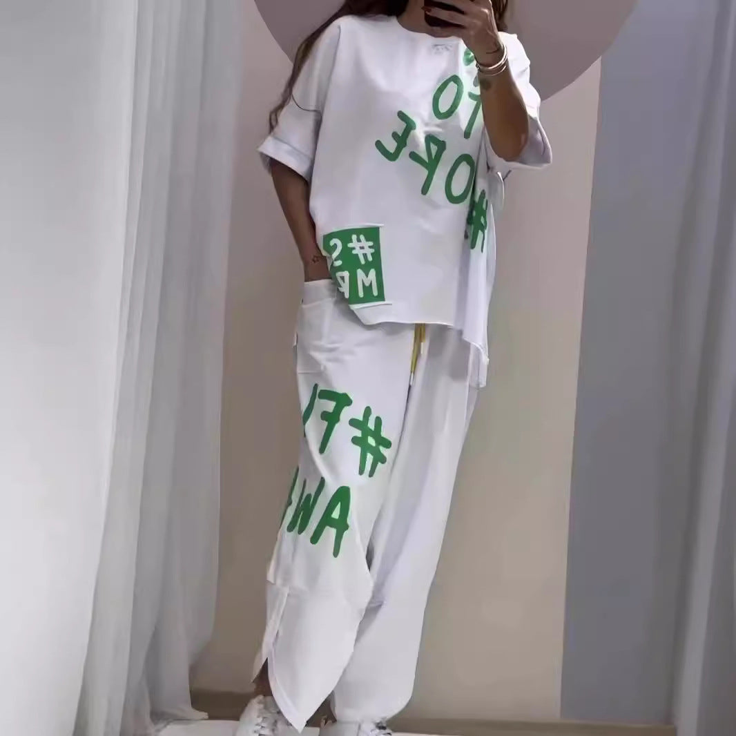 Damen lässiger Oversized Sweater und Jogginghose-Set Heidi-Mode