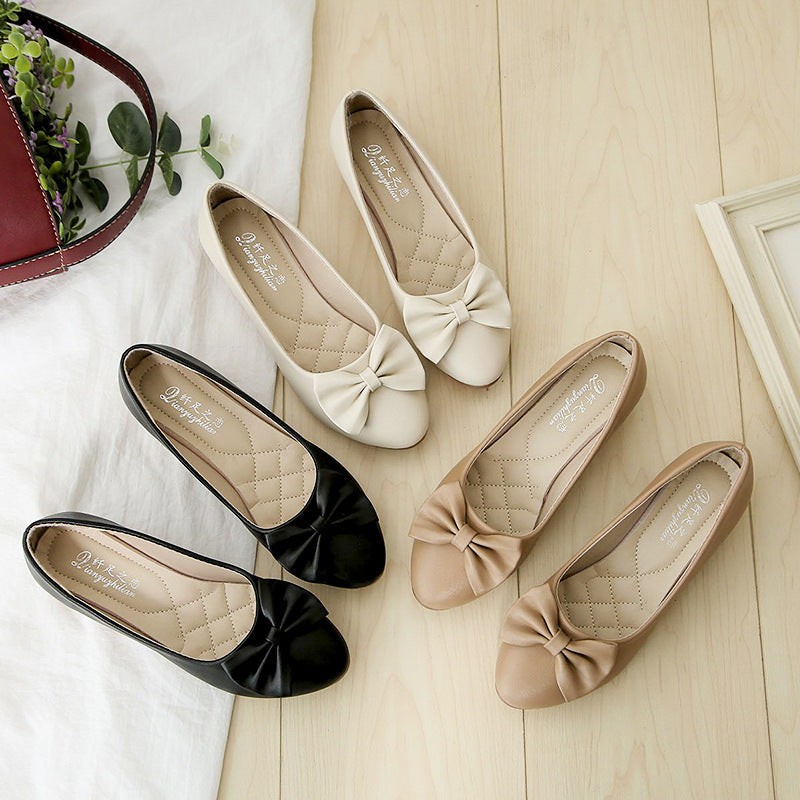 Damen elegante Ballerinas mit raffiniertem Schleifen-Design und weicher Polsterung Heidi-Mode