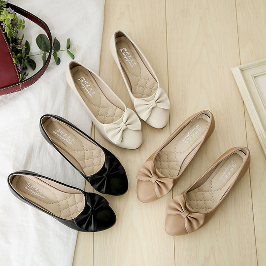 Damen elegante Ballerinas mit raffiniertem Schleifen-Design und weicher Polsterung Heidi-Mode