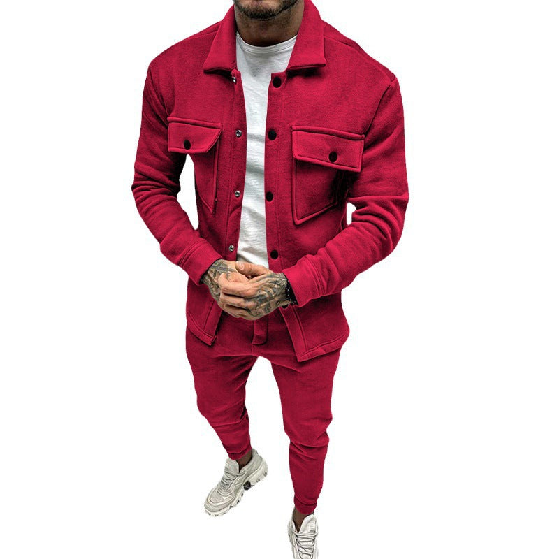 Herren Sportliches Freizeit-Set im lässigen Casual-Look mit funktionalen Taschen Heidi-Mode