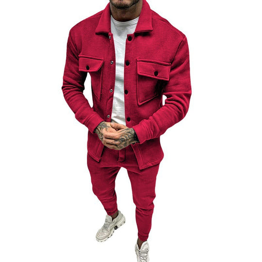 Herren Sportliches Freizeit-Set im lässigen Casual-Look mit funktionalen Taschen Heidi-Mode
