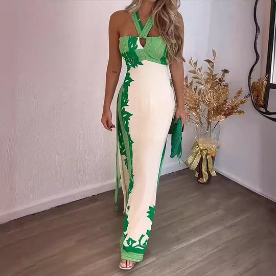 Heidi-Mode | Lässiges bedrucktes langes Strandkleid