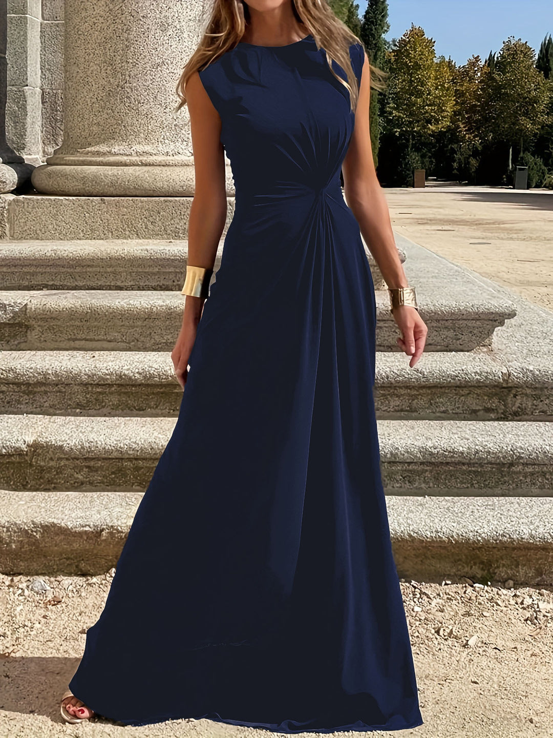 Damen Maxikleid mit elegantem Wickeldesign und schmeichelndem Schnitt Heidi-Mode
